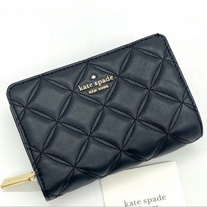 Kate Spade Medium Compact Bifold Wallet Black